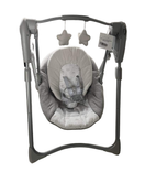 used Graco Slim Spaces Compact Baby Swing, Grey