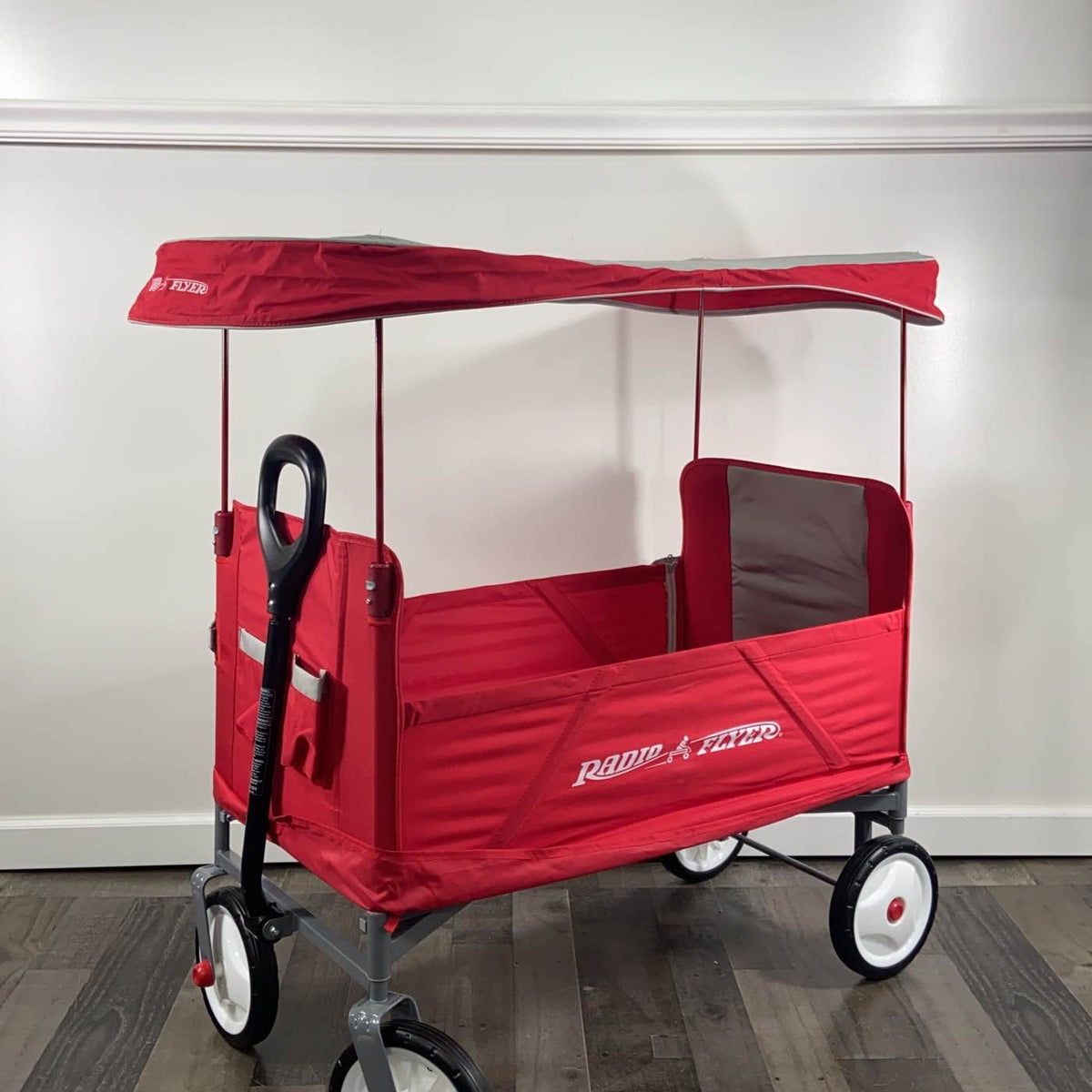 red flyer wagon stroller Radio Flyer 3-in-1 EZ Fold Wagon With Canopy, Red