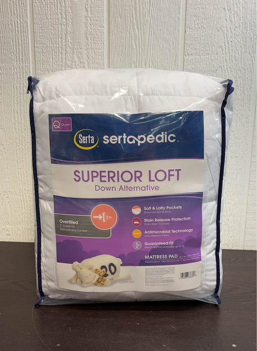 used Serta Superior Loft Down Alternative Mattress Pad, Queen