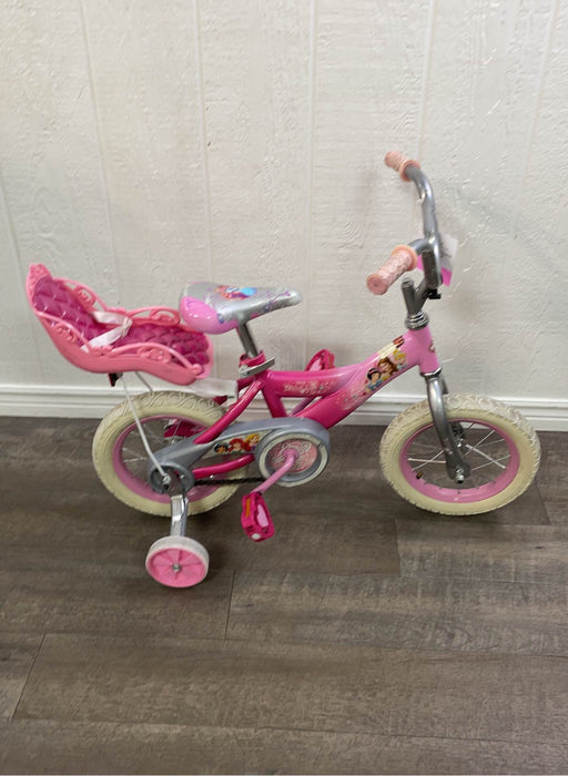 secondhand Huffy Disney Princess Girls' 12" Bike with Doll Carrier