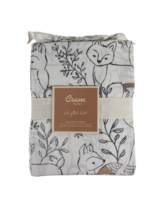 Crane Baby Crib Fitted Sheet, Woodland