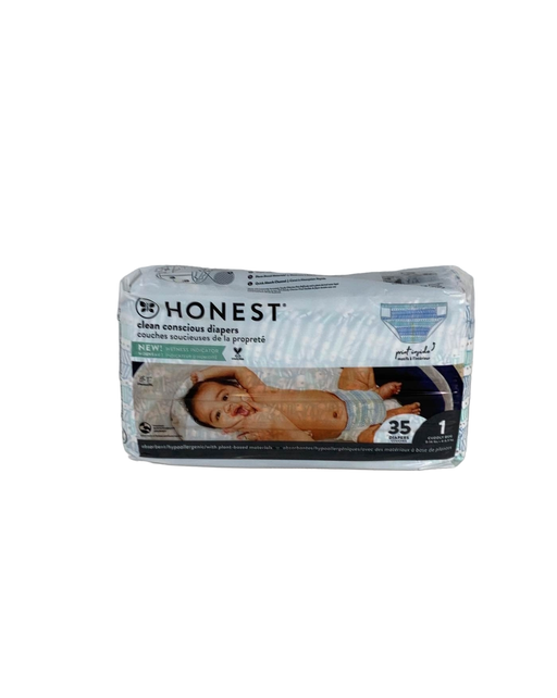 used Honest Company Club Box Diapers, S 35 Count, Teal Tribal