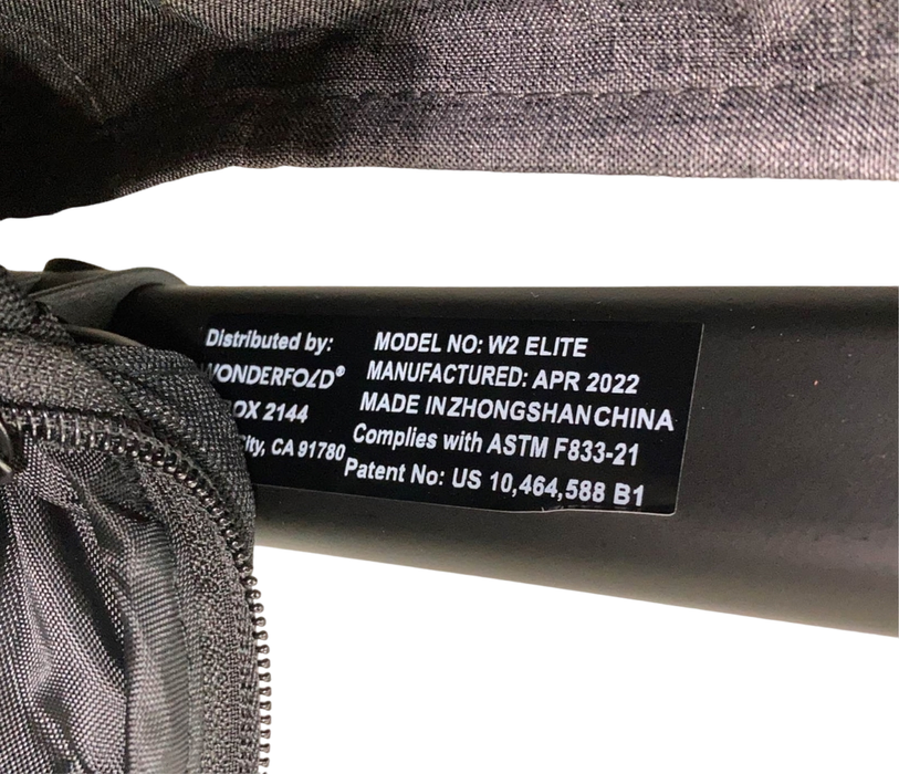 used Wonderfold W2 Elite Multifunctional Stroller Wagon, 2022, Charcoal Grey