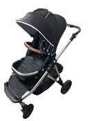 used Mockingbird Single to Double Stroller, Silver with Penny Leather, Black , Windowpane, 2022