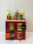 used B. Toys Zany Zoo Wooden Activity Cube