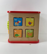 used Hape Friendship Wooden Activity Center Play Cube