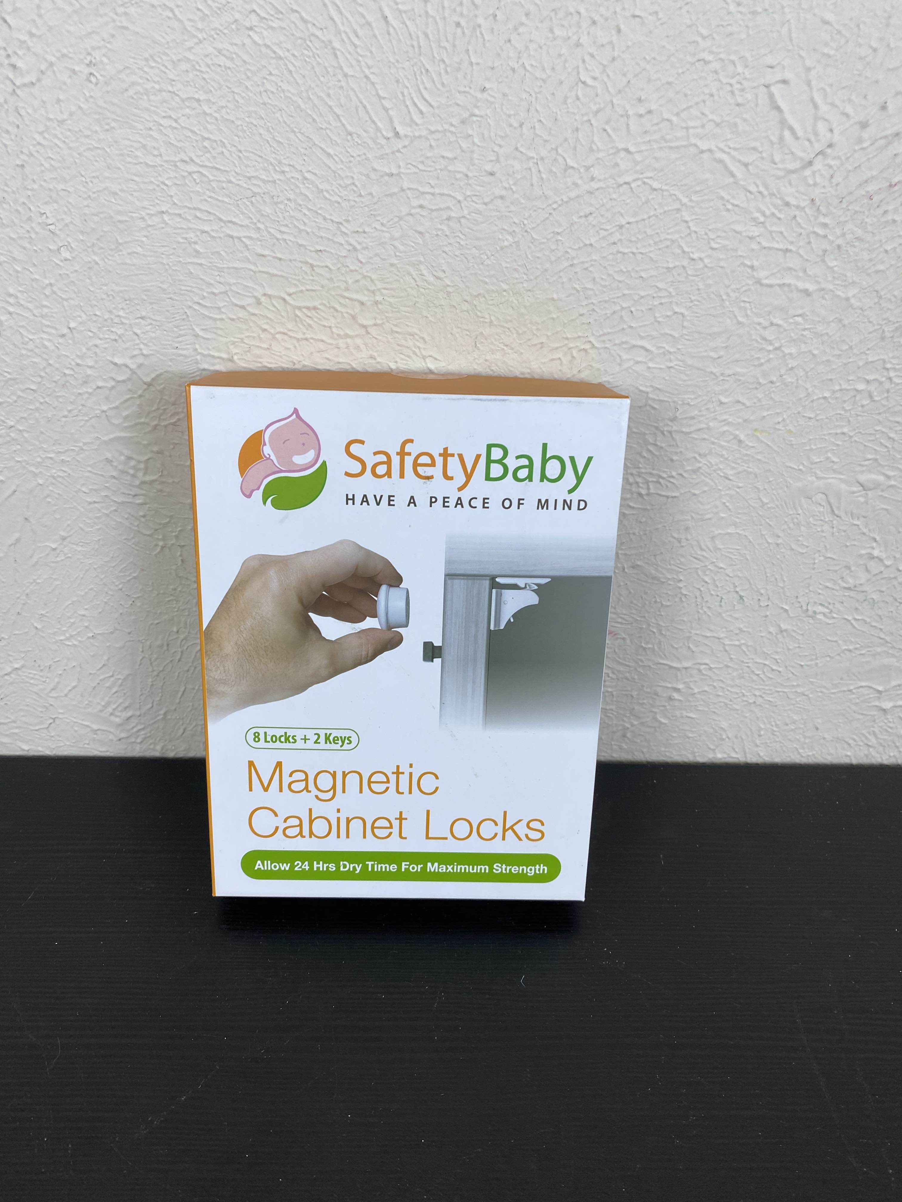 Jambini Magnetic Cabinet Locks - Child Safety Locks for Cabinets and Drawers  - Drawer Locks Baby Proofing Cabinet Locks for Babies (4 Locks + 1 Key)