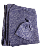 used Lou Lou And Company Swaddle Blanket And Hat, Dark Navy Denim