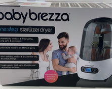 Shop Baby Brezza One Step Baby Bottle Sanitizer and Dryer (Steam Sterilizer), White on Black at GoodBuy Gear