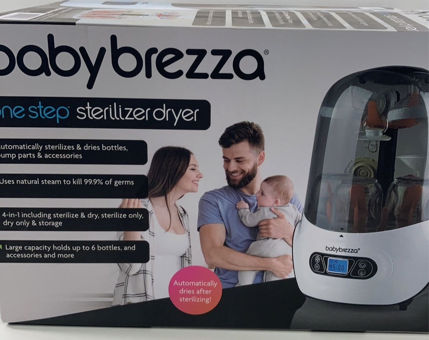 Shop Baby Brezza One Step Baby Bottle Sanitizer and Dryer (Steam Sterilizer), White on Black at GoodBuy Gear