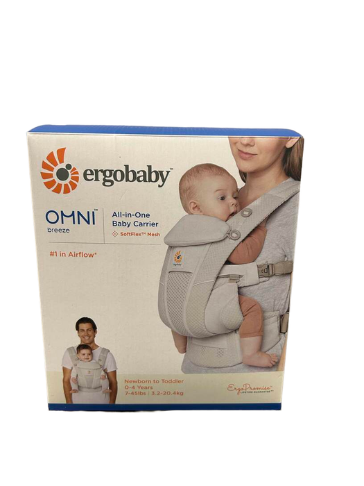 used Ergobaby Omni Breeze Baby Carrier, Natural Beige