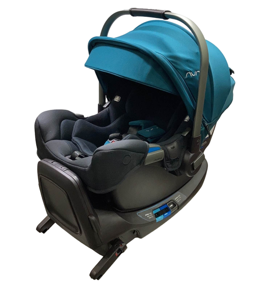 used Nuna PIPA rx Infant Car Seat with RELX base, 2022, Lagoon