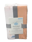 used Cloud Island Set Of 2 Fitted Crib Sheets, Unicorn & Solid Apricot