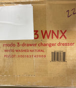 used Babyletto Modo 3-Drawer Changer Dresser, White Wash Natural