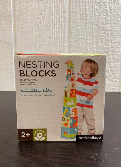used Petit Collage Nesting Blocks, Animal ABC