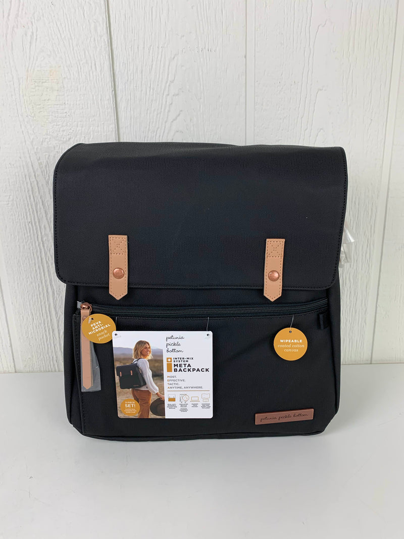 Petunia Pickle Bottom Meta Backpack, Black Matte Canvas display picture 2