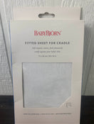 used Baby Bjorn Cradle Organic Fitted Sheet, For Cradle Natural White