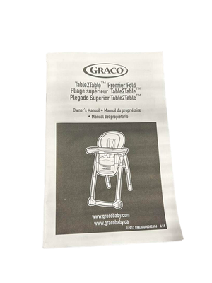 Graco best sale table2table manual