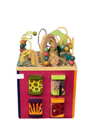 used B. toys Zany Zoo Wooden Activity Cube