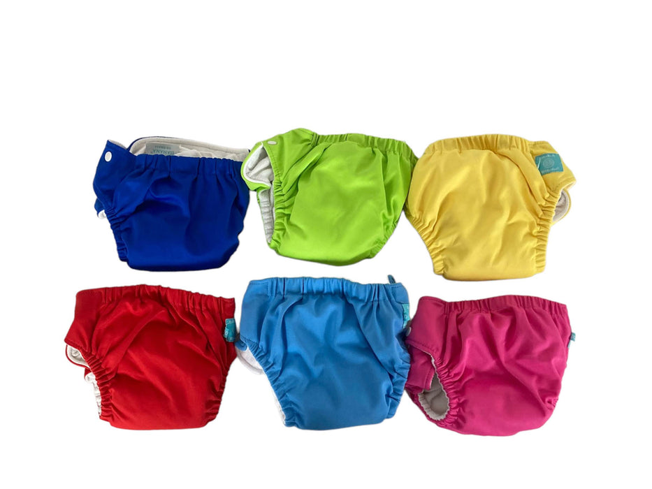 secondhand Charlie Banana 6 One Size Reusable Cloth Diapers with Fleece