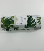 secondhand Little Unicorn Cotton Muslin Swaddle, tropical leaf