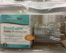 used Breathable Baby Crib Bedding Set