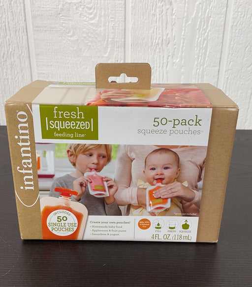 used Infantino Squeeze Pouches, 4 fl oz., 50 count