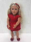 used Our Generation Ginger 18” Posable Holiday Deluxe Doll