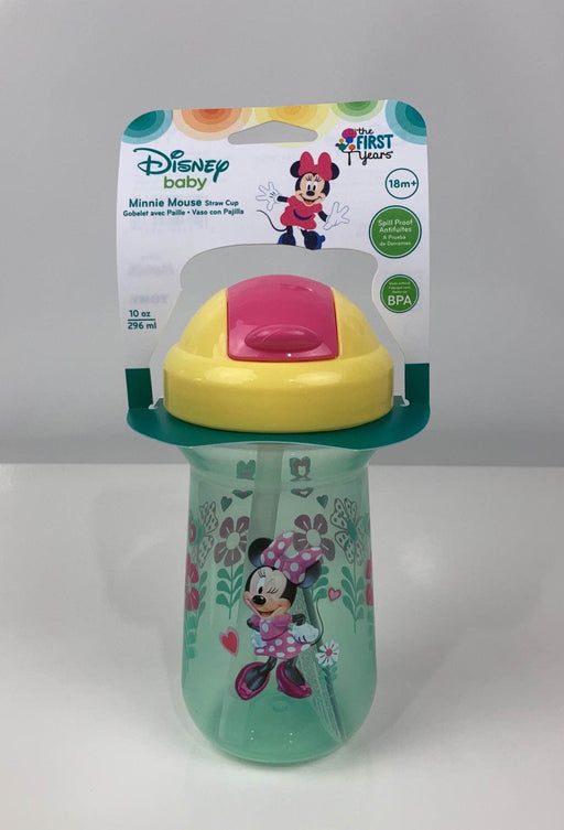 used The First Years Disney Minnie Mouse Flip Top Straw Cup