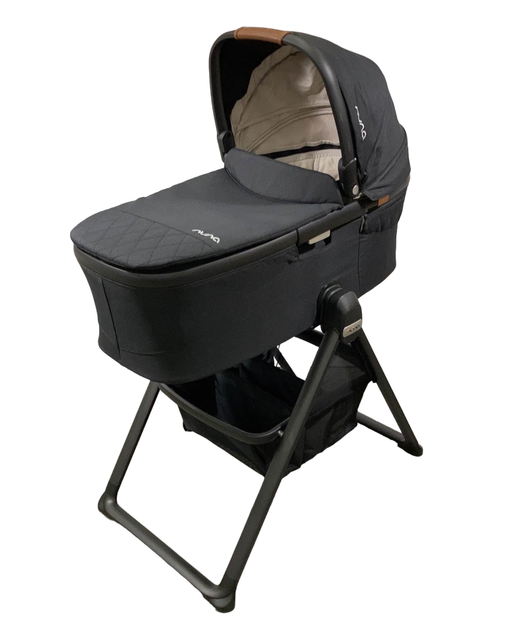 used Nuna Demi Grow Bassinet + Stand, 2023, Caviar