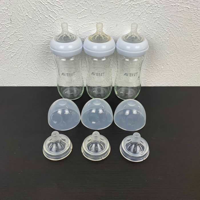 secondhand Philips Avent Natural Glass Bottle Bundle