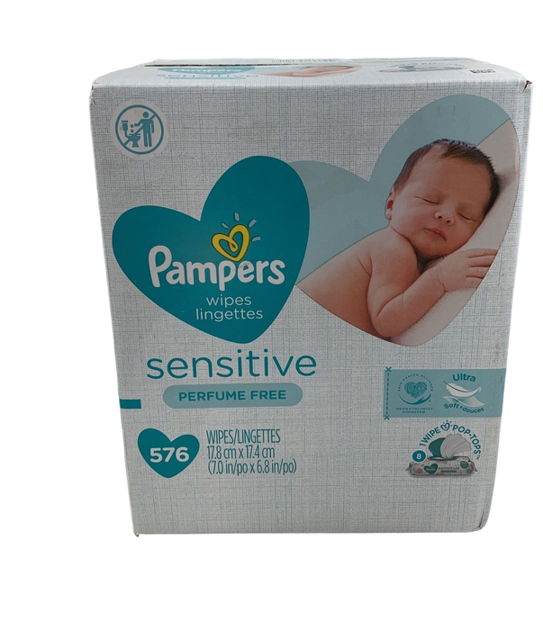 used Pampers Sensitive Baby Wipes, 576 Count