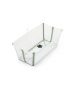 used Stokke Flexi Bath Foldable Baby Bathtub, Transparent Green, Regular