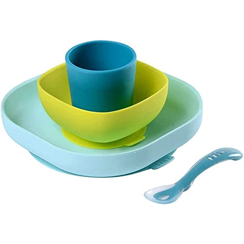 Shop Beaba Silicone Suction 4 Piece Meal Set, Pastel at GoodBuy Gear