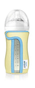 used Philips Avent Glass Bottle Sleeve, Gray/Yellow 8oz Bottle