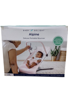 used Baby Delight Go With Me Alpine Deluxe Portable Bouncer, Peony Pink