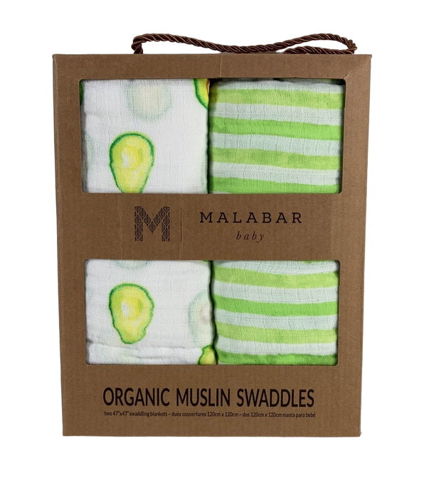 used Malabar Baby Organic Cotton Swaddle Blankets