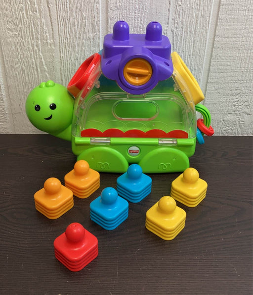 used Fisher Price Little Stackers Sort 'n Spill Turtle