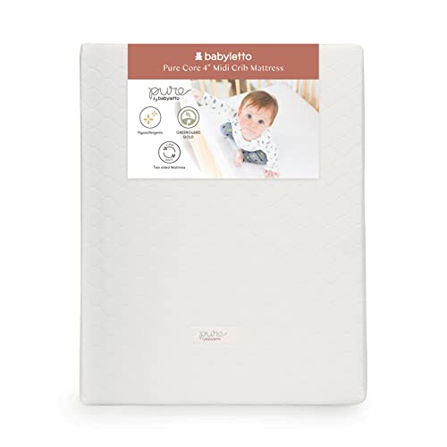 Babyletto Pure Core 4” Midi Crib Mattress With Hybrid Waterproof Cover