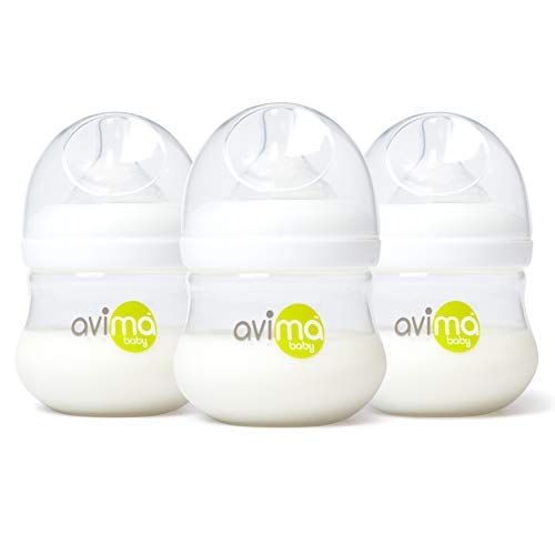 used Avima Baby Baby Bottles Wide Neck Set Of 3