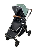 secondhand Mockingbird Single to Double Stroller, 2023, Silver with Penny Leather, Watercolor Drops, Sage