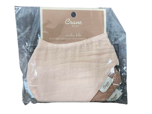 used Crane Baby Muslin 3 Piece Bib Set