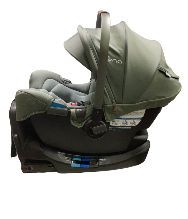 secondhand Nuna PIPA rx Infant Car Seat with RELX Base, 2022, Pine