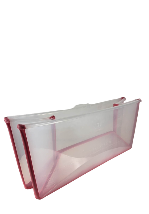 secondhand Stokke Flexi Bath Foldable Baby Bathtub, Transparent Pink, Regular