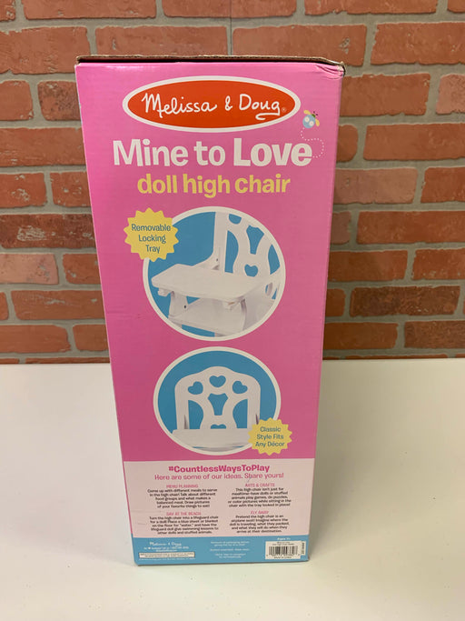 secondhand Melissa & Doug Mine To Love Doll Highchair