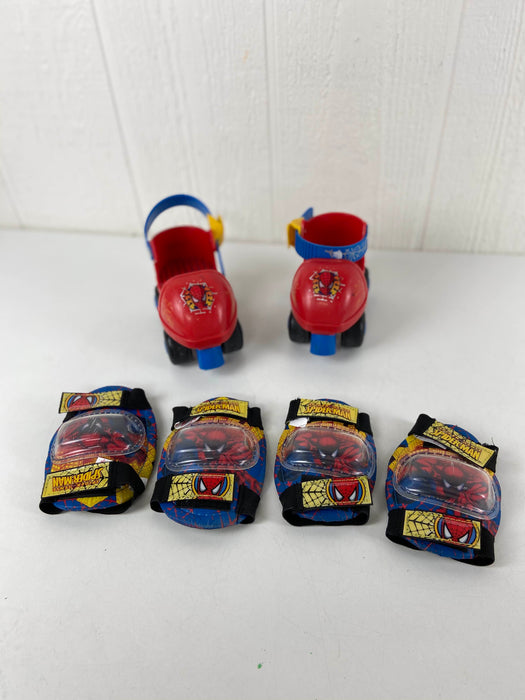 used Playwheels Spider-man Roller Skates With Pads