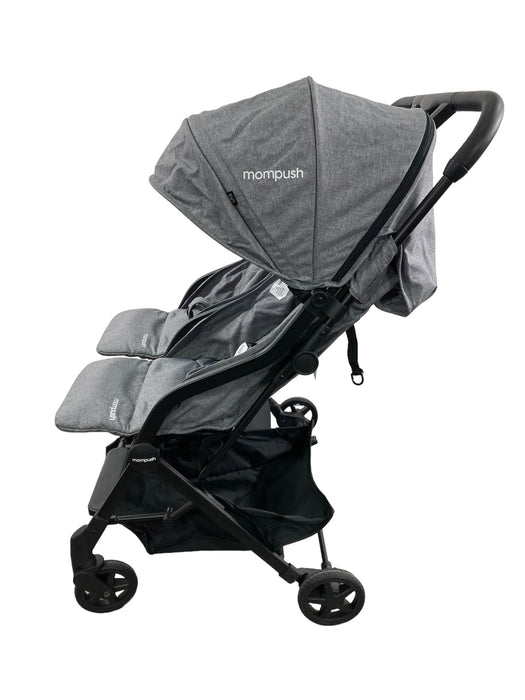 secondhand Mompush Lithe Double Stroller, Grey, 2021