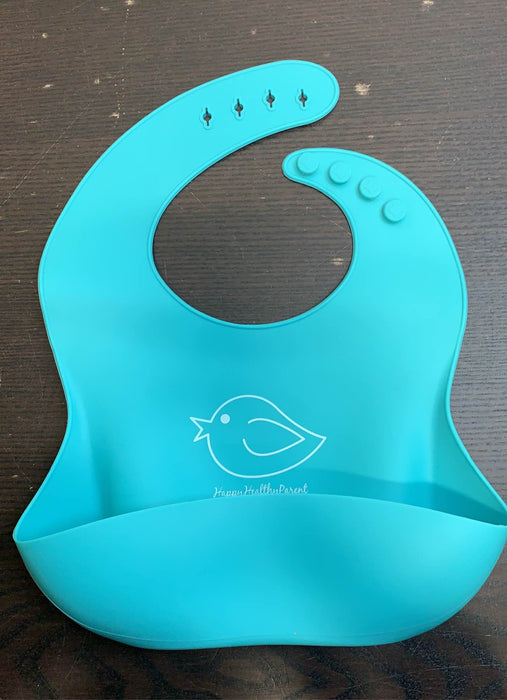 secondhand Happy Healthy Parent Silicone Bib, Set of two