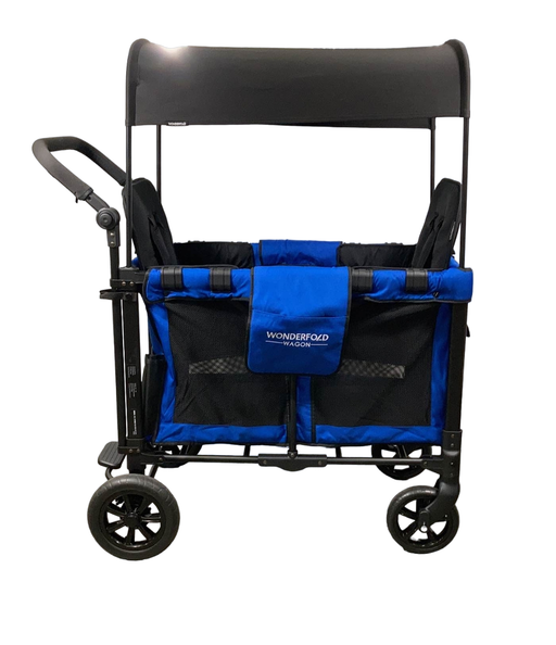 secondhand Wonderfold W2 Original Multifunctional Double Stroller Wagon, 2021, Blue