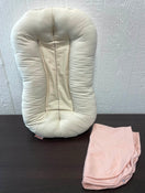 used Snuggle Me Organic Sensory Lounger, Infant, Natural, With Cover